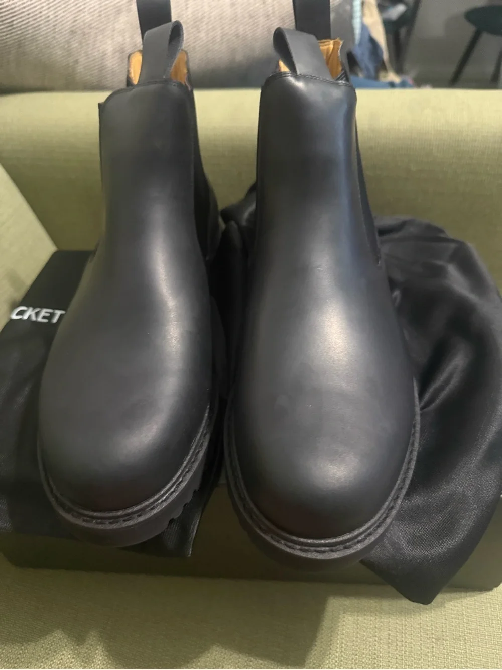 Beckett Simonon Black Leather Chelsea Boots
